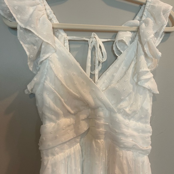 Altar'd State White Ruched Ruffled Sundress - Picture 5 of 10